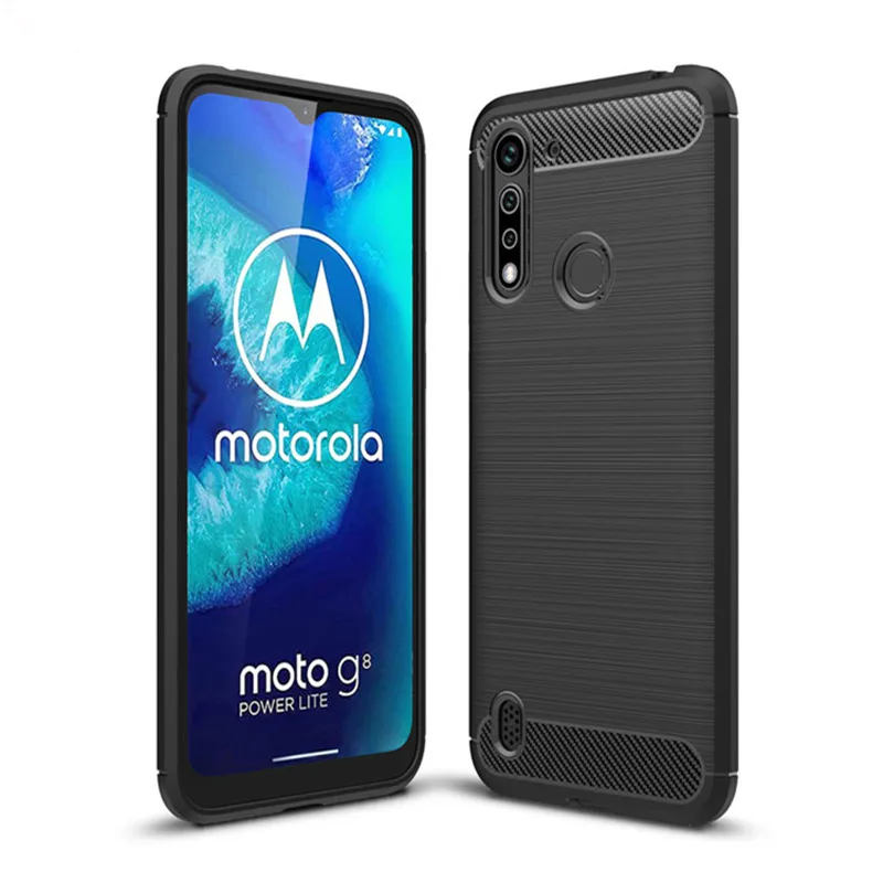 Чехол из углеродного волокна для Motorola Moto G8 Power Lite чехол One Hyper Fusion Plus телефона