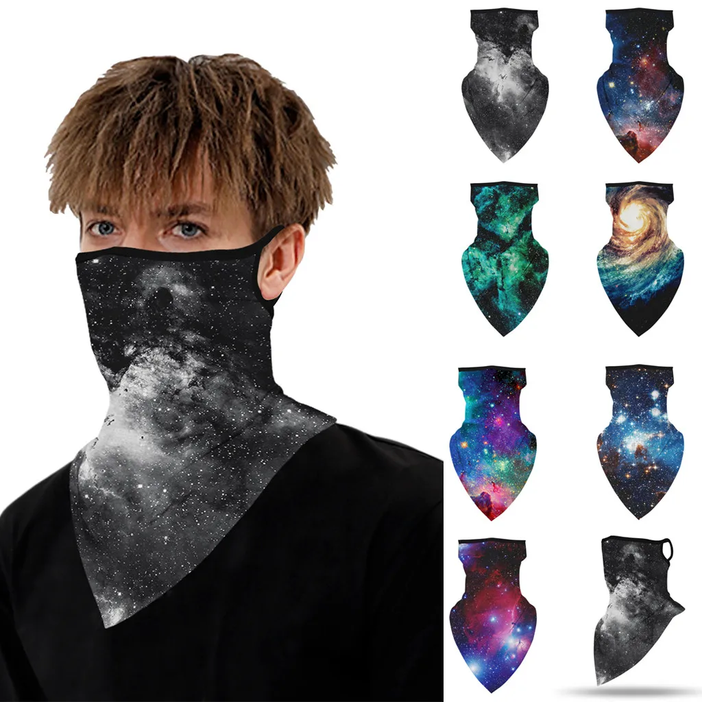 

Fast Delivery Outdoor Print bandana scarf Hook Ear Mask Sports Scarf Neck Tube Face Dust Riding Mask Bandage cycling accessories