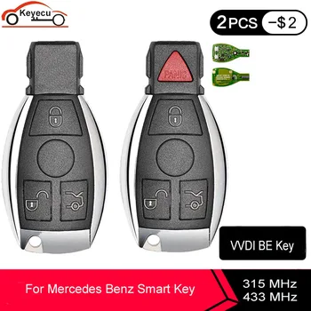 

KEYECU 5 pcs/lot Xhorse VVDI BE Key Pro Improved Version Complete Remote Key 315MHz/433MHz 3 / 3+1 / 4 Button for Mercedes-Benz