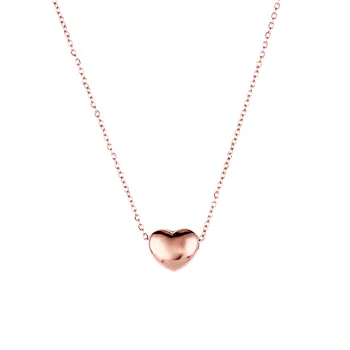 

TSHOU356 Simple love titanium steel necklace female stainless steel clavicle chain pendant