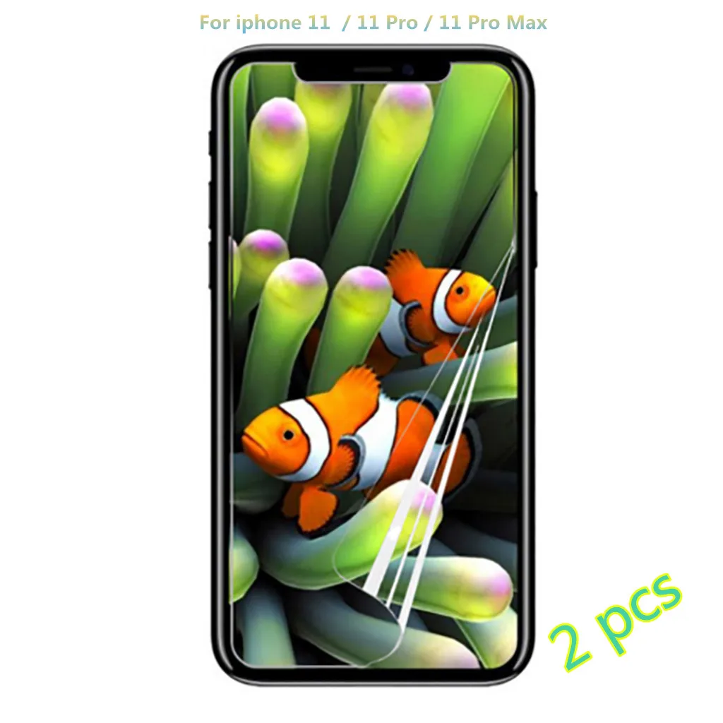 Новинка 2 шт. Прозрачная мягкая Гидрогелевая Защитная пленка для экрана iphone 11/11