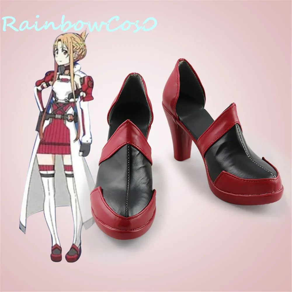 Обувь для косплея RainbowCos0 ботинки в стиле САО ГГО Юки Асуна аниме Хэллоуина |