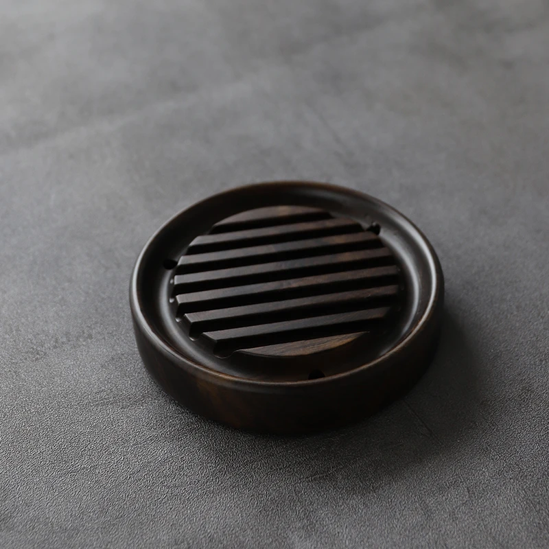

LUWU ebony tea trays and platters wood teapot holders