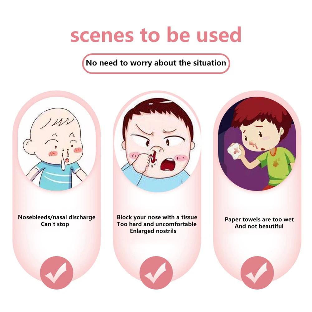 Cotton Roll For Nose Bleeding 50 Capsules Nose Blood Stop Bobbin Child Nose Bleeding Runny Spray Degreasing