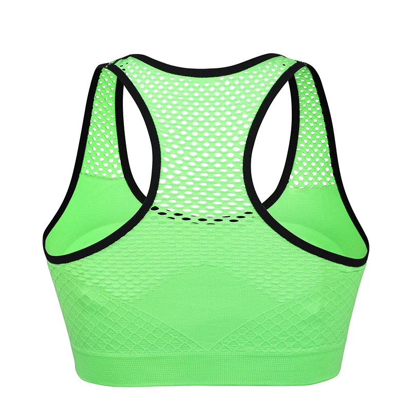 WANAYOU Breathable Yoga Gym Top,Quick Dry Women Sports Bra Top,Seamless Running Workout Crop Top,Hollow Out Yoga Shirt Tank Top