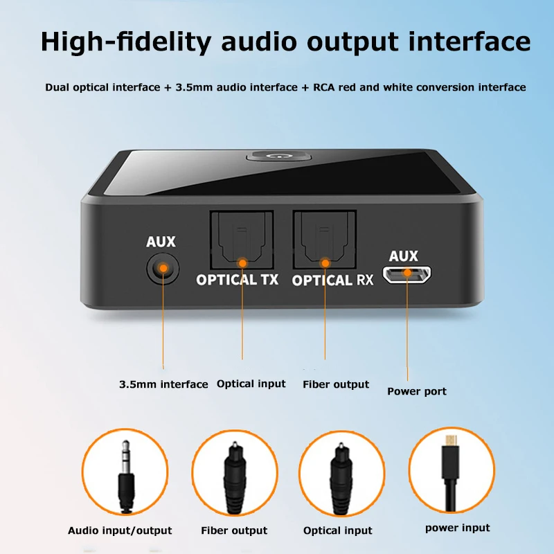 JINSERTA Bluetooth 5 0 Receiver Transmitter DA2P Adapter for TV Headphone Optical 3 5mm DSP Bluetooth AUX Audio Adapter