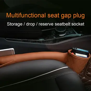 

Car Organizer Leather Car Seat Gap Filler Pockets Auto Seats Leak Stop Soft Padding Storage Organizers Car Accessories Interior