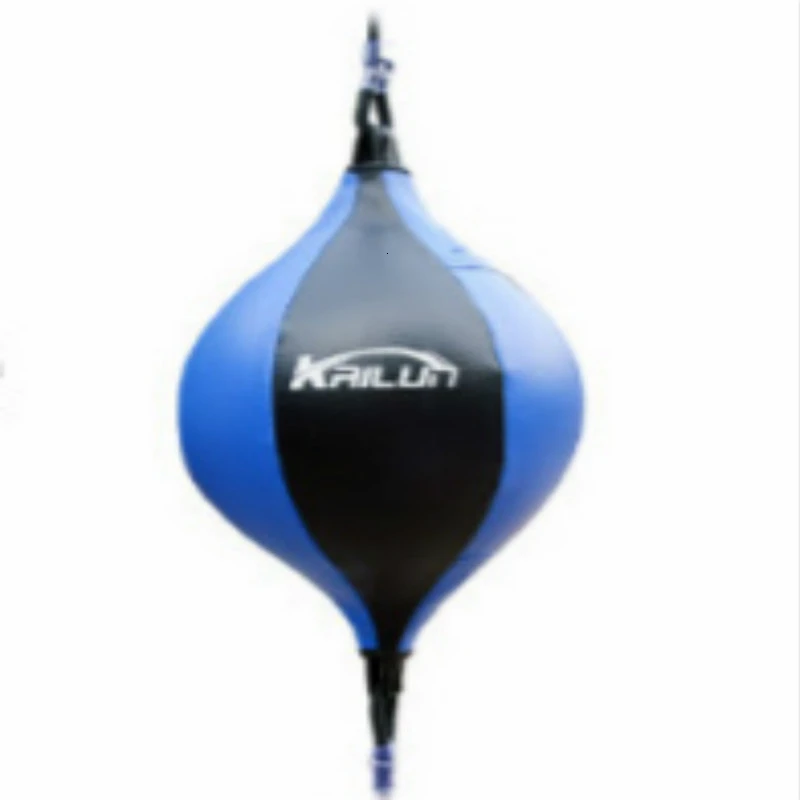 Drawstring BlackBlue Надувной боксерский Груша Форма PU скоростной мяч поворотный удар мешок пробивая упражнения скорость мяч скорость мешок удар фитнес тренировочный мяч - Цвет: Drawstring BlackBlue