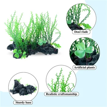 

Saim Green Plants Aquarium Decoration Simulation Aquatic Plants Fish Tank Ornament Artificial Plant for Aquarium Decoration