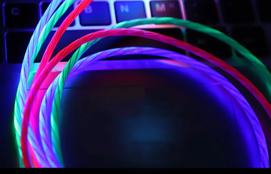 Магнитный светодиодный светящийся usb-кабель для зарядки и передачи данных type C/Micro USB для iPhone X samsung Galaxy S9 S8 кабель для зарядки