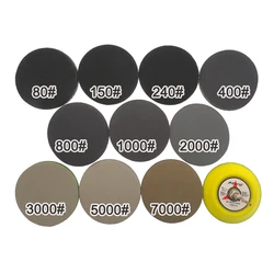 Disque de ponçage pour le bois, grain 80 – 7000, 3 pouces, 75mm, avec crochet et boucle, 50 pièces, nouveau, 2022 