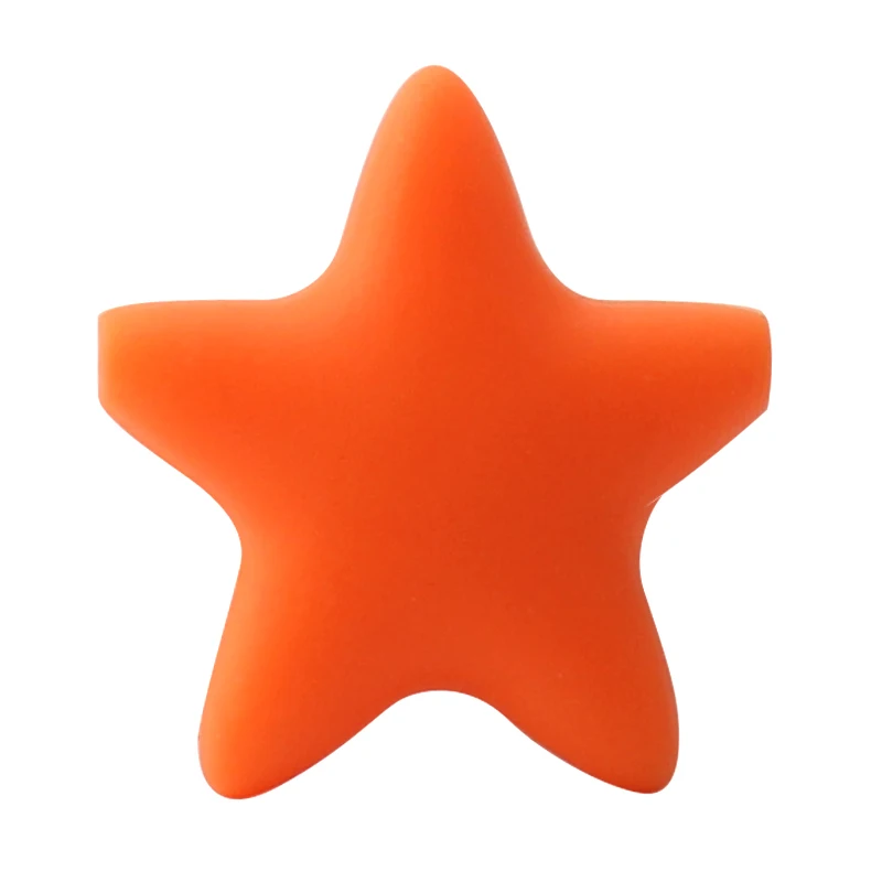 2pcs 08 Orange 2 шт звезды силиконовые бусины детские соски зажимы DIY прорезывание зубов ожерелье игрушки Аксессуары Детские Силиконовые Прорезыватели ниппель для клипа застежки - Color: 2pcs 08 Orange