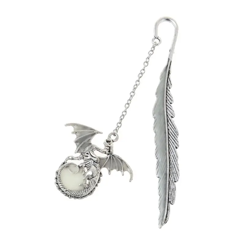 Светится в темноте светящийся книжный маркер креативный перо Клевер наклейка-закладка школьные канцелярские принадлежности L41E