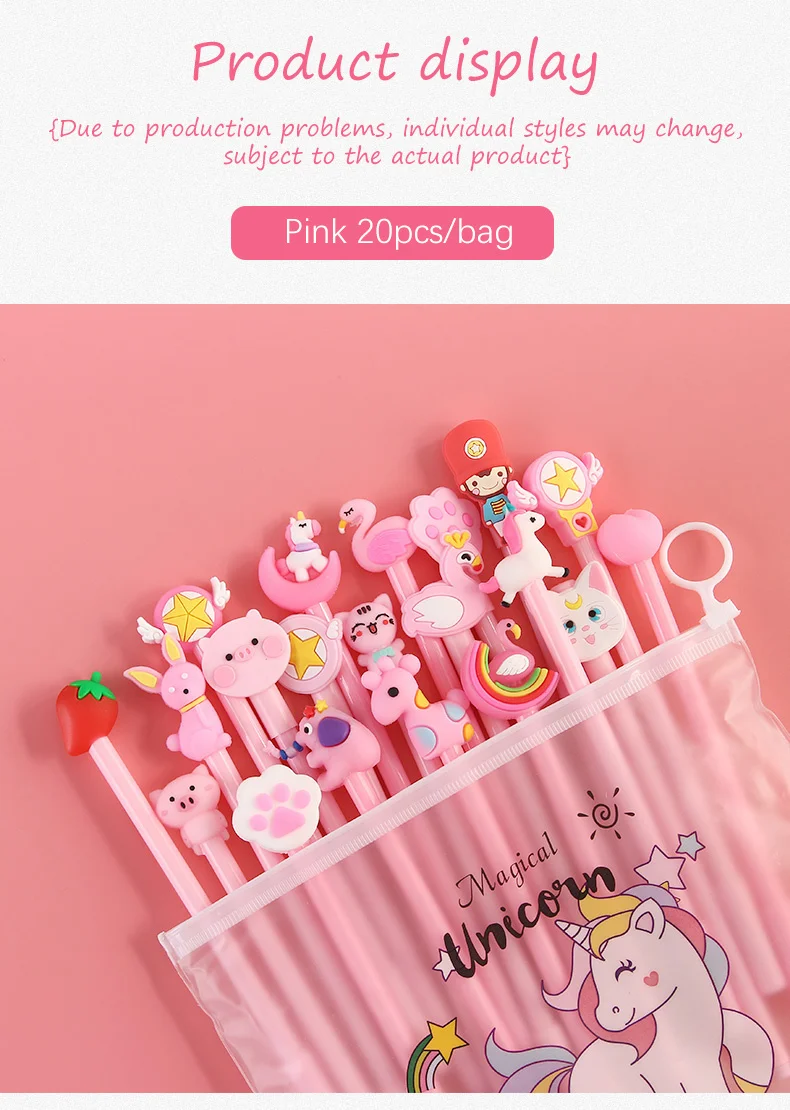20Pcs/Set Gel Pen Unicorn Pen Stationery Kawaii School Supplies 8 H512d21d409404b629e289ffacf48f28fn