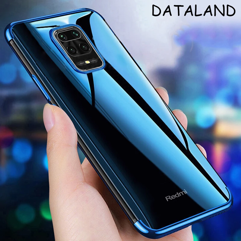 Чехол для Xiaomi Redmi Note 9 Pro прозрачный чехол с покрытием Мягкая силиконовая задняя