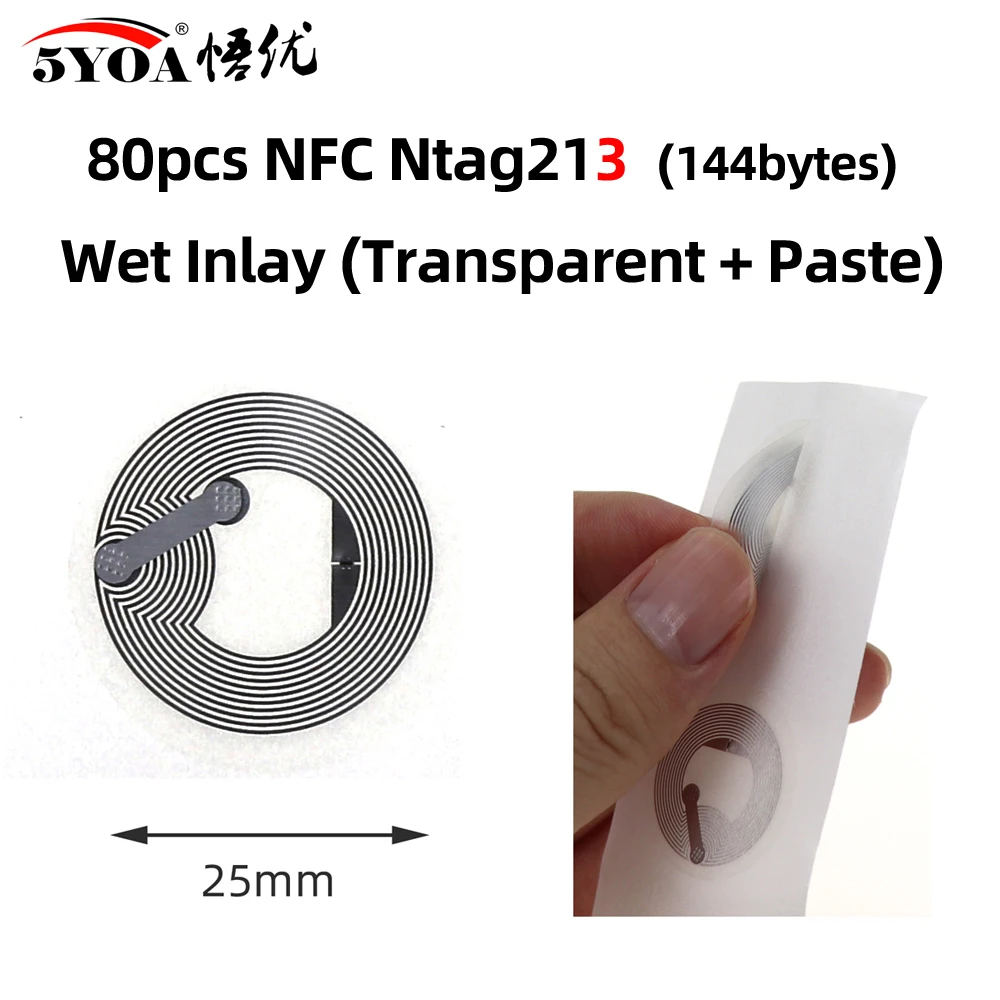 electric mortise lock 80/35/25/18pcs NFC Label 25mm NFC Stickers Protocol 13.56MHz ISO14443A Universal RFID Tags NFC Phones NFC Tag Badges linear access control keypads Access Control Systems