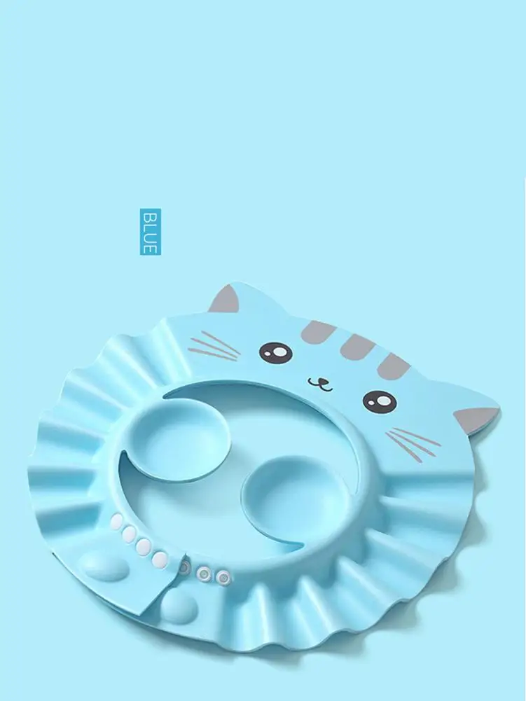 Baby Shower Soft Cap Adjustable Hair Wash Hat Newborn Ear Protection Safe Children Kids Shampoo Shield Bath Head Cover