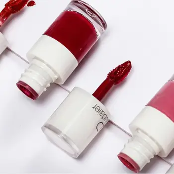 

1PC 16 Colors Matte Lip Gloss Lasting Moisturizing Small White Bottle Lip Glaze Natural Waterproof Non-stick Cup Lipstick TSLM1