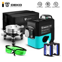 DEKO LL12-HVG, 12 линий, 3D лазерный уровень, самонивелирующийся, 360 градусов, горизонтальный и вертикальный крест, мощный, открытый, может использоваться детектор