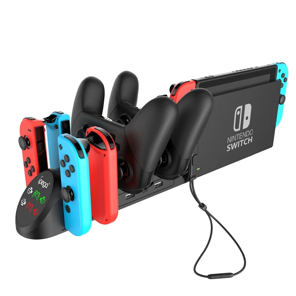 Зарядная док-станция 6 в 1 для nintendo Switch Joy-Con, контроллер и пульт rend Switch Pro, зарядное устройство, подставка для хранения