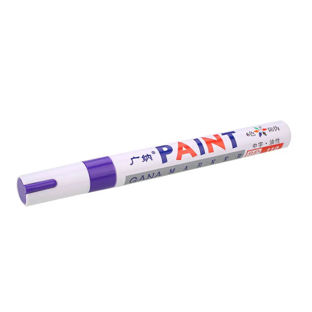Протекторная резиновая ручка для ремонта царапин Перманентная шина ремонт автомобиля ручка для удаления краски маркер металлический Универсальный водонепроницаемый - Цвет: Purple