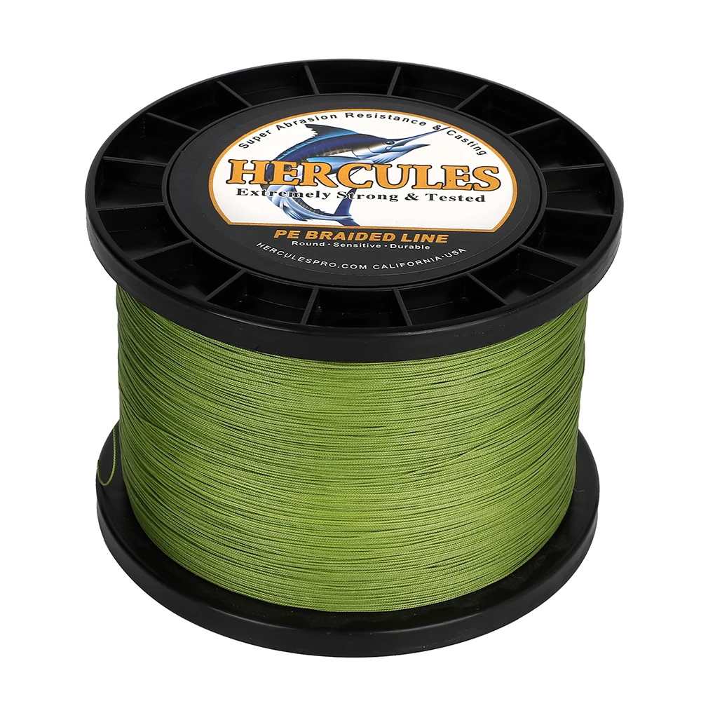 Hercules PE Braided Fishing Line Fluorescent Yellow Multifilament