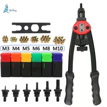 Pistolet à Riveter avec écrous filetés à la main 605/606, outil de rivetage manuel à Double insertion pour écrou M3/M4/M5/M6/M8/M10