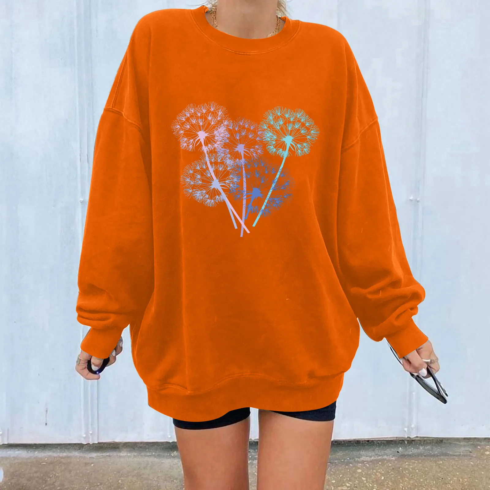 2021 Loose Hoodies Fashion Women's Casual Printing Long Sleeve Sweatshirt Pullover Socket Head Tops streetwear Autumn Winter 2