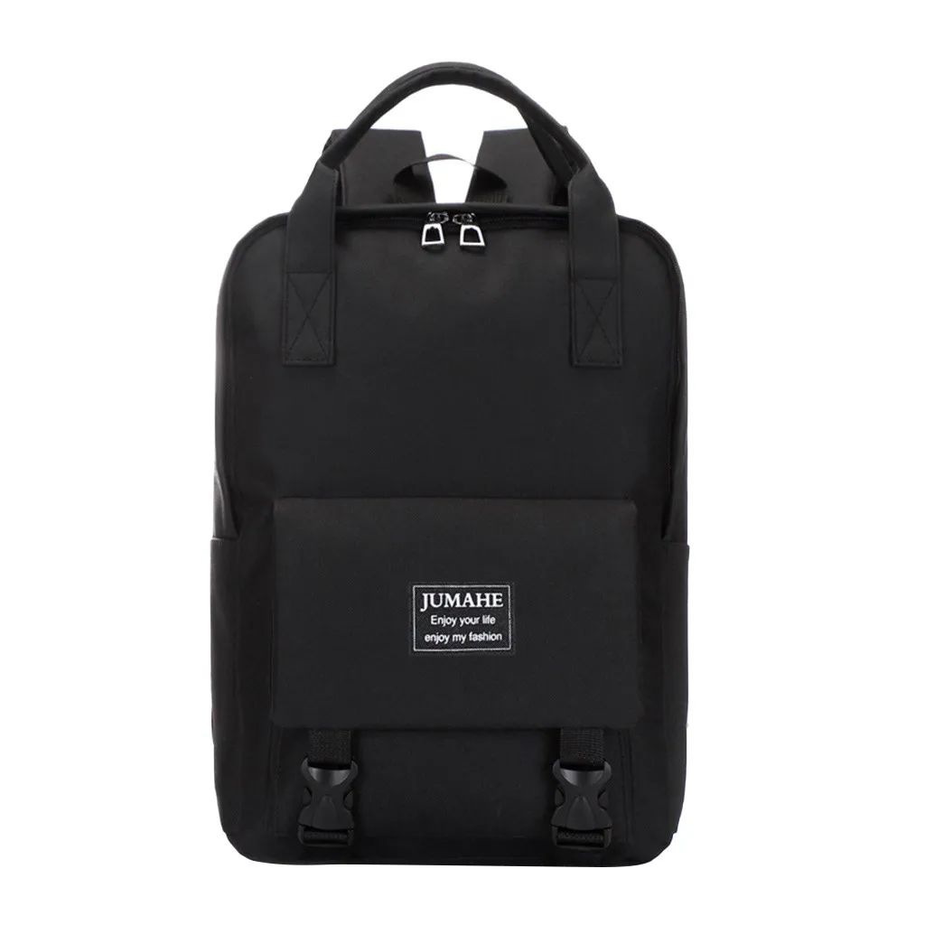 

Simple Women Backpack Japan Large Capacity Solid Waterproof Nylon Casual Backpack School Bag Rucksack Mochila My Bagpack 2019