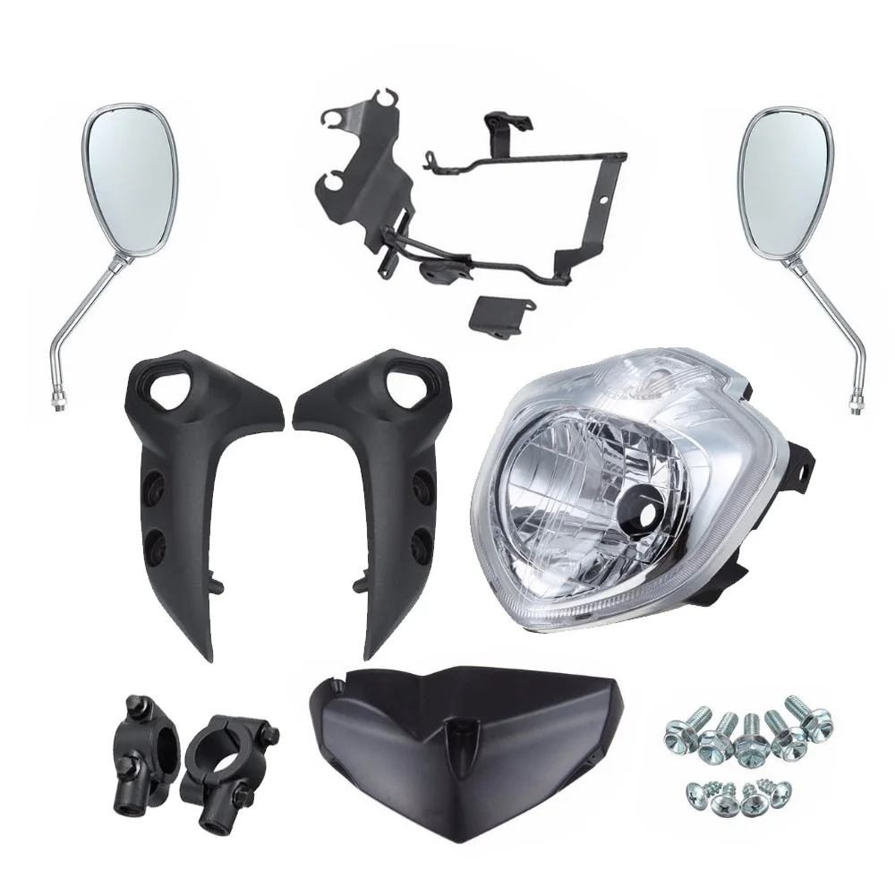 For 2007-2010 Yamaha FZ6 FZ6N FZ-6N FAZER Motorcycle Headlight Headlamp Assembly Kit Head Light Speedometer Bottom Back Cover