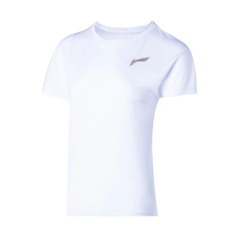 Li-Ning Women Running T-Shirts AT DRY Polyester Regular Fit li ning LiNing Breathable Sports Tees Fitness Tops ATSQ056