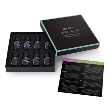 

8pcs Pure Essential Oils Gift Set Aromatherapy Eucalyptus Papermint Orange Tea Tree Oil