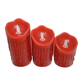 

LED Flameless Flame Wax Mood Candles Flickering Decor Battery Operated Lights