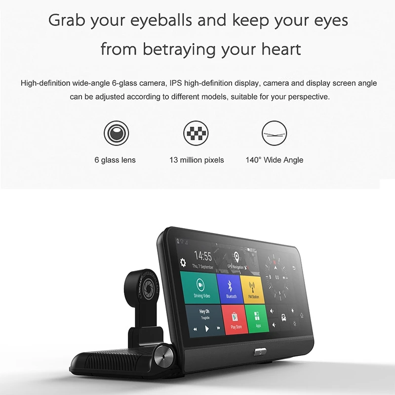 8 дюймов Android автомобильный видеорегистратор 4G WiFi ADAS gps Navig двойной объектив 1080P DVR камера рекордер