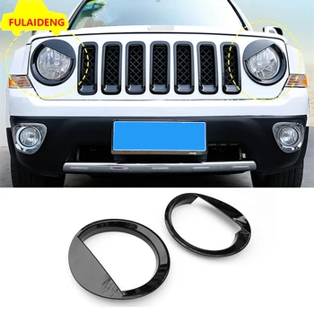 

2pcs for Jeep Patriot 2011-2015 ABS Angry style Front Head Light Lamp Cover Trim Car Styling