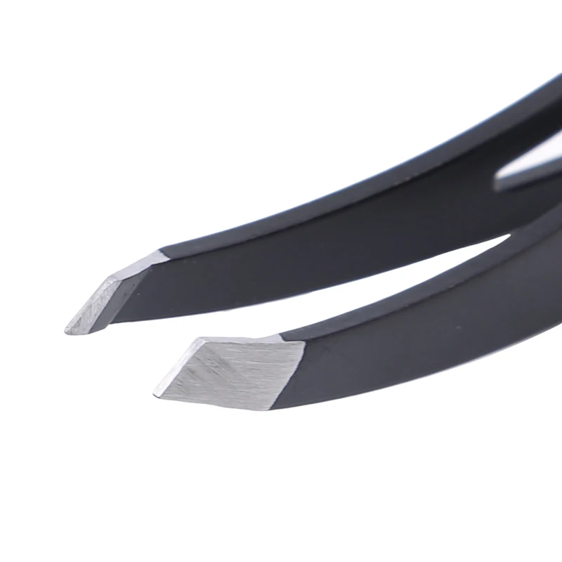 Eyebrow Tweezers 1PC Stainless Steel Slanted Flat Point Tip for Eyebrow Hair Removal Makeup