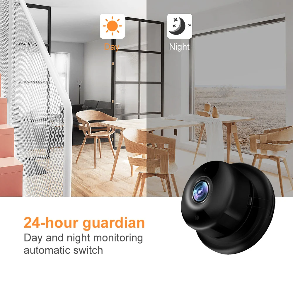 Wireless Mini IP Camera 1080P Home Security Infrared Night Vision Surveillance Camera SD Card