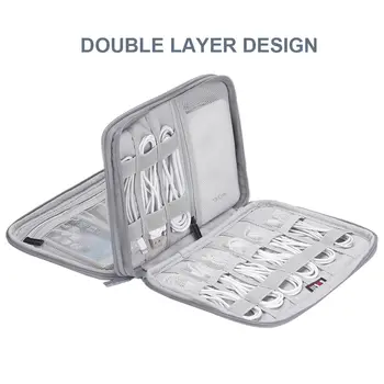 

Large Capacity Portable Zipper Bag Waterproof Dustproof Travel Camping Cosmetics Toiletries USB Cable Storage Luggage Accessorie