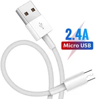 Orijinal Nalon beyaz mikro USB kabloları Android veri mikro usb kablosu Samsung Huawei Xiaomi redmi cep telefonu erişim 1/1./2/3m