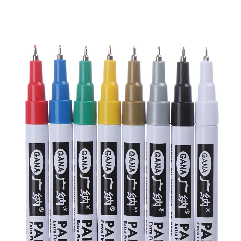 Маркеры цвета "металлик" 0,7 мм нетоксичные краски маркер графический Рисунок Перманентный маркер быстро сохнет DIY Искусство Маркер краски ручка 8 цветов