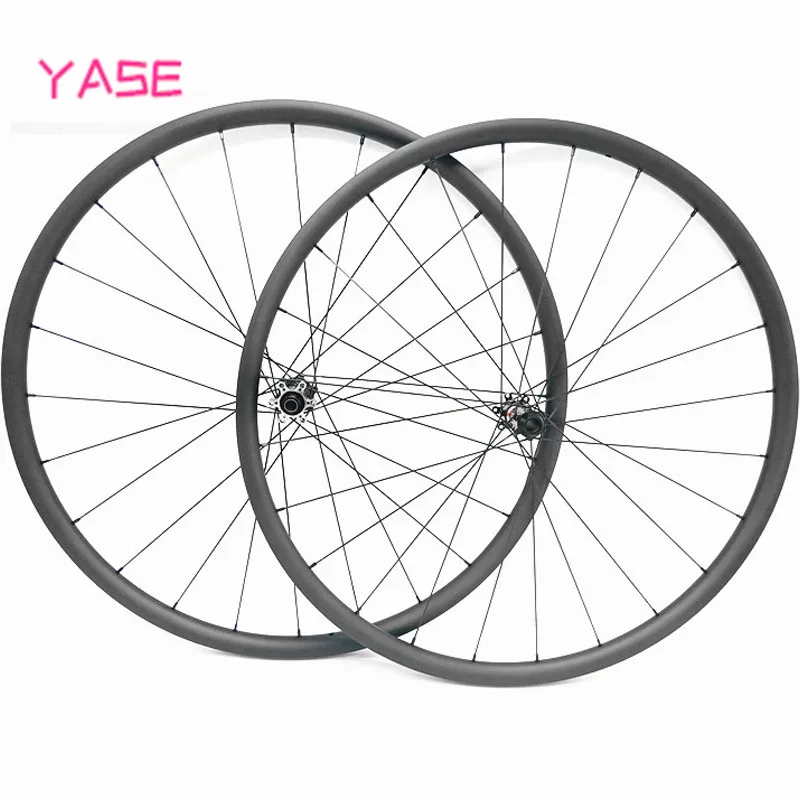 YASE Сверхлегкий 29er Углеродные Диски для горных велосипедов колеса 34x30 мм бескамерные шины для велосипеда колесо Novatec D411SB-D412SB 100x15 142x12 Карбоновые