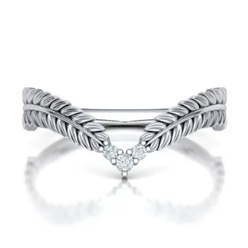 

Huitan Simple Stylish Leaves Shape Women Finger Ring for Party Shine CZ Daily Wearable Ring Delicate Girl Gift Statement Jewelry