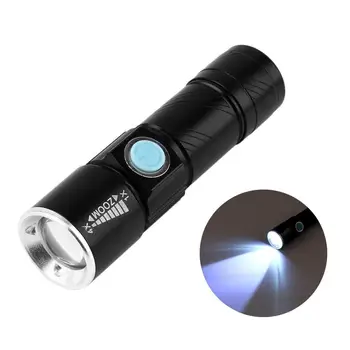 

Hot 10PC 2000LM Q5 LED Tactical Rechargeable USB Flashlight Torch Zoom lot LN