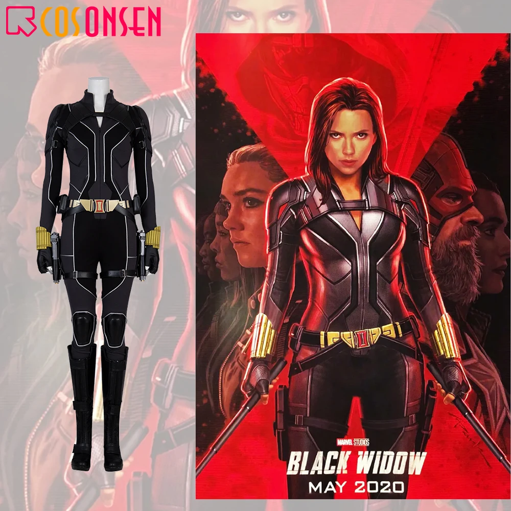 

Black Widow Cosplay Avengers 4 Natasha Romanoff Costume Halloween Women Carnival Jumpsuit Outfit COSPLAYONSEN