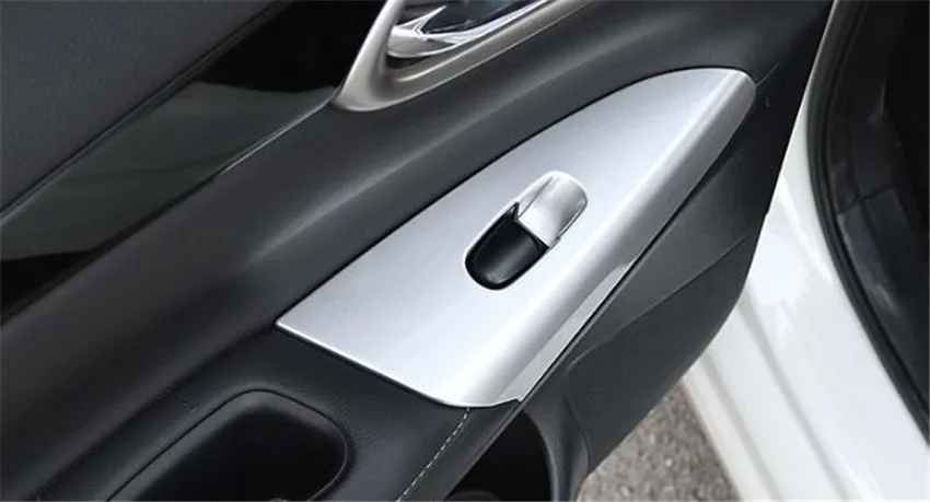 4 шт./лот ABS углеродного волокна зерна окна автомобиля Лифт панель украшения крышка для Nissan Sylphy sentra MK13