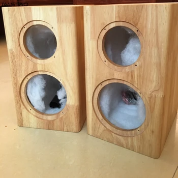 

IWISTAO HIFI 2 Way Speaker Empty Cabinet 8 Inches 1 Pair Finished Pure Solid Wood Inverted for Tube Amplifier
