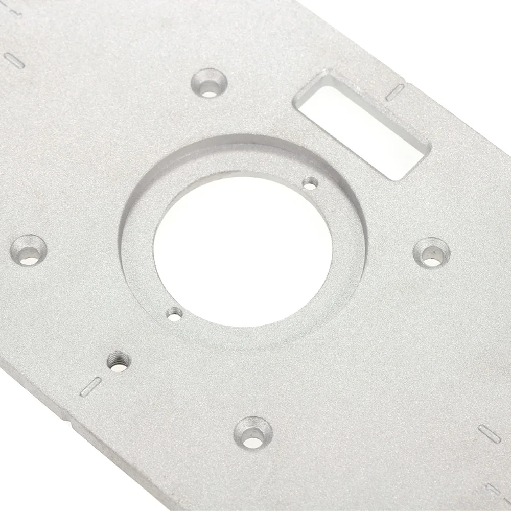 Router Table Insert Plate Woodworking Benches Aluminium Wood Router Trimmer Models Engraving Machine with 4 Rings Tools