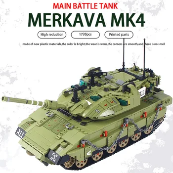 

632009 Heavy Armed Israel Merkava MK4 Main Battle Tank 2311PCS Building Blocks Figures Educational Bricks Toys For Children Gift