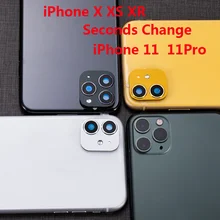 Секундная Замена для iPhone 11 Pro MAX для iPhone X XS XR MAX Роскошный Металлический стерео объектив протектор кольцо объектив Защитная крышка
