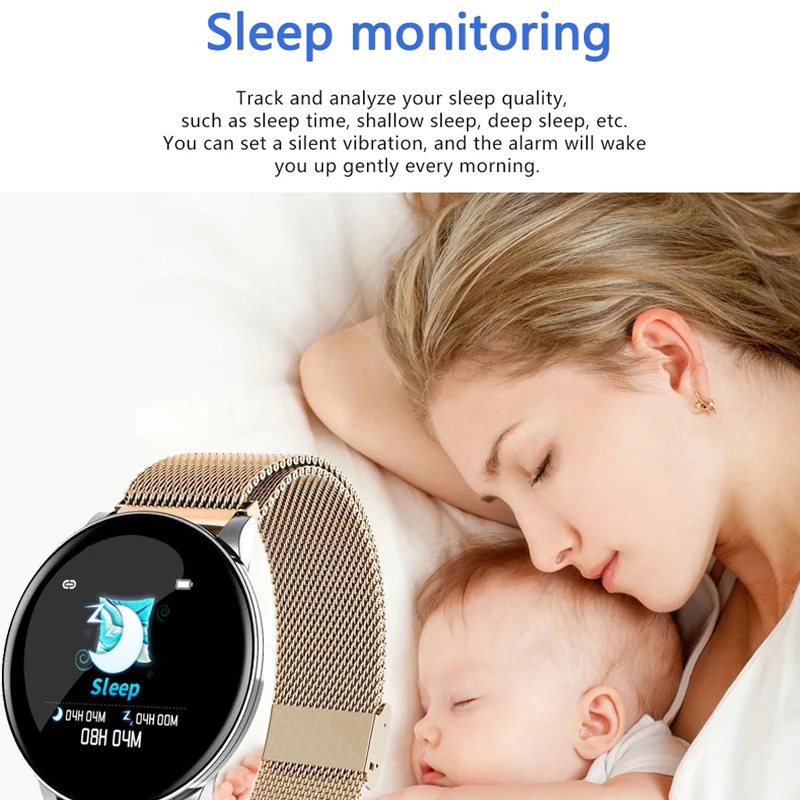 ESEED W8 Смарт-часы для женщин watherproof IP67 Погодный прогноз smartwatch сердечного ритма металлический ремешок для samsung huawei xiao mi часы